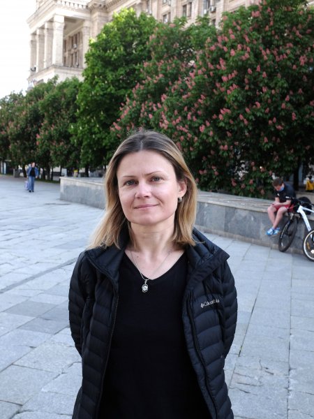 Iryna Drobot, die Koordinatorin bei Sant'Egidio, einer katholischen Organisation, die sich um die Obdachlosen in Kiew kümmert.