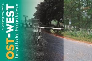 Collage Grenzübergang mit Schlagbaum