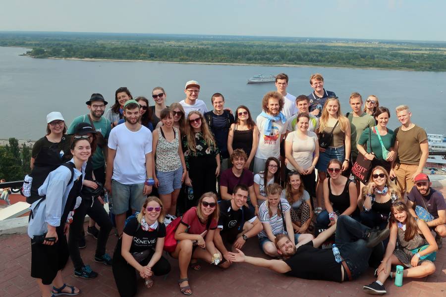 Gruppenfoto der jungen Reisenden