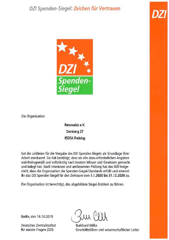 DZI-Spendensiegel 2020