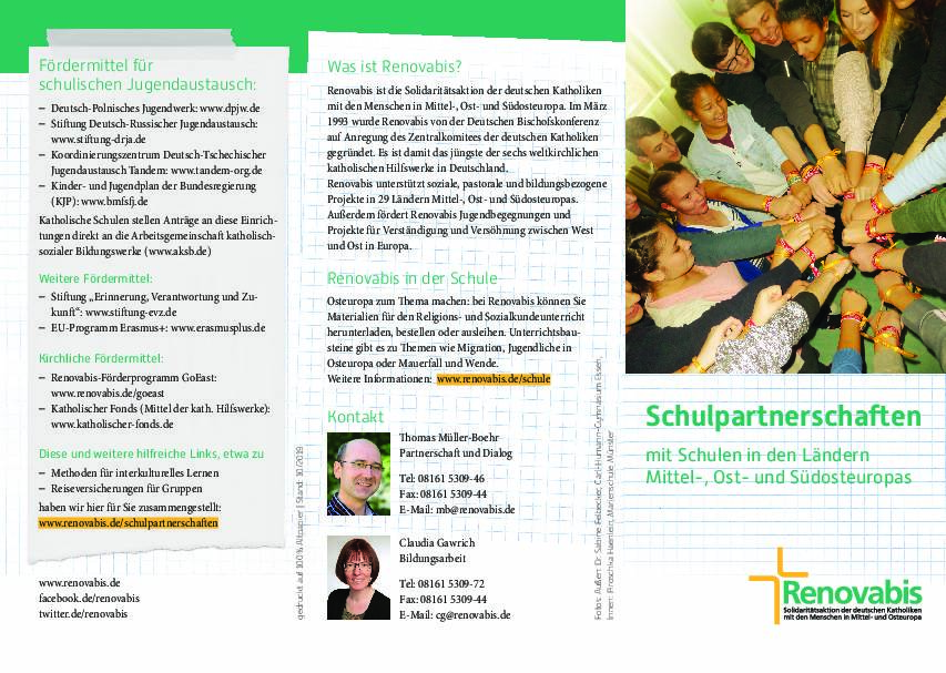 Flyer Schulpartnerschaften