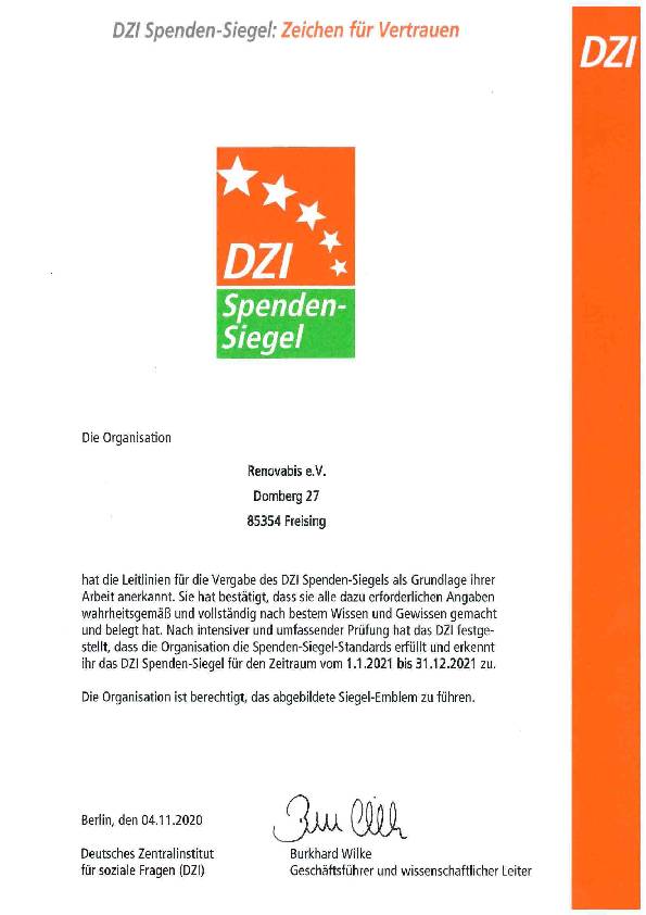 DZI-Spendensiegel 2021