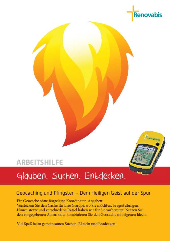 Arbeitshilfe: Geocaching und Pfingsten - Dem Heiligen Geist auf der Spur