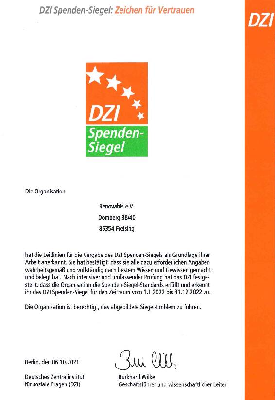DZI-Spendensiegel 2022