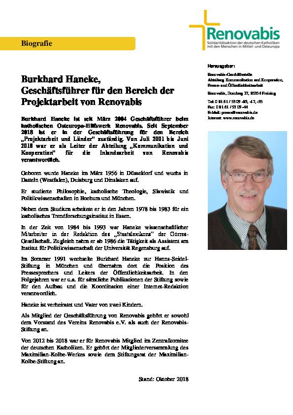 Biografie Burkhard Haneke