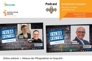 Podcast Fulda Kultur - mit Pfarrer Dr. Thomas Schwartz und sowie Paulina Hauser und Steffen Jahn aus dem Dezernat Weltkirche im Bistum Fulda.