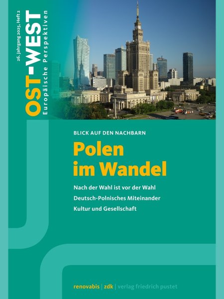 Das Foto im oberen Teil der Cover-Collage zeigt die Skyline von Warschau und insbesonder den Kulturpalast im Stil des sozialistischen Klassizismus, umgeben von moderner Hochhaus-Architektur (Matthias Kneip) - Gesamtgestaltung des Umschlags: Martin Veicht