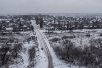 Luftaufnahme Avdiivka im Osten der Ukraine