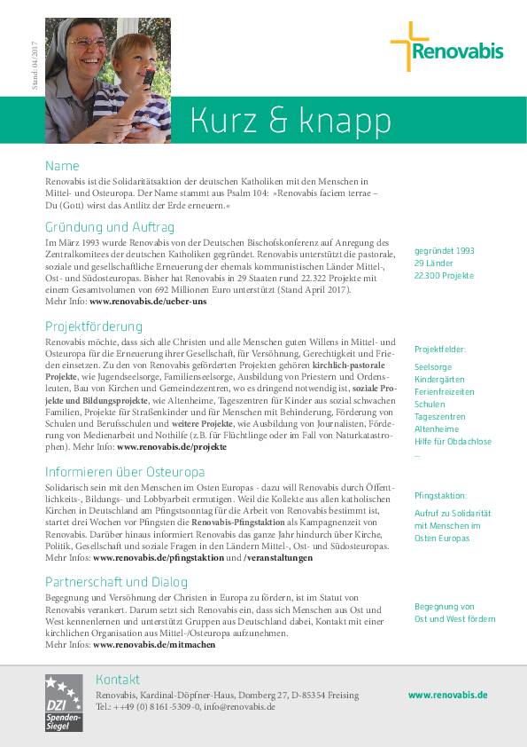 Renovabis kurz und knapp