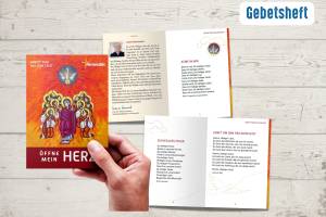 Publikation „Öffne mein Herz – Gebete zum Heiligen Geist“ – Collage aus Cover und Inhalten