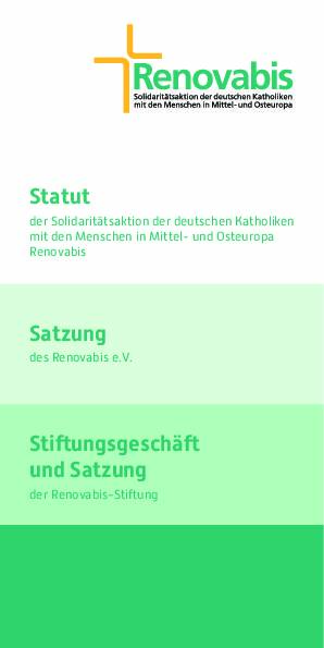 Statut und Satzungen