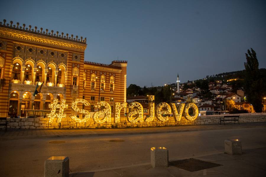 Das abendliche Sarajevo