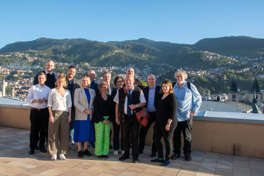 Gruppenbild der Delegation in Sarajevo