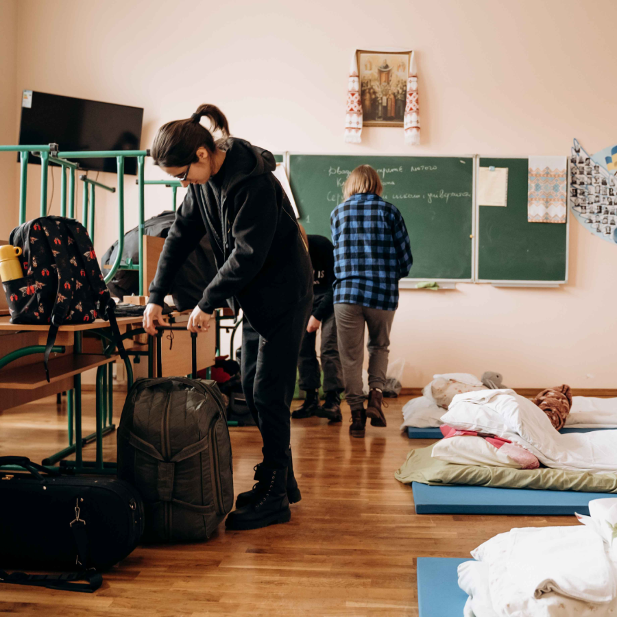 Unterbringung von Binnenvertriebenen in der Westukraine