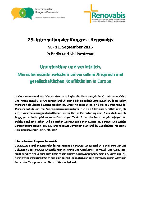 Programm und Informationen (deutsch)