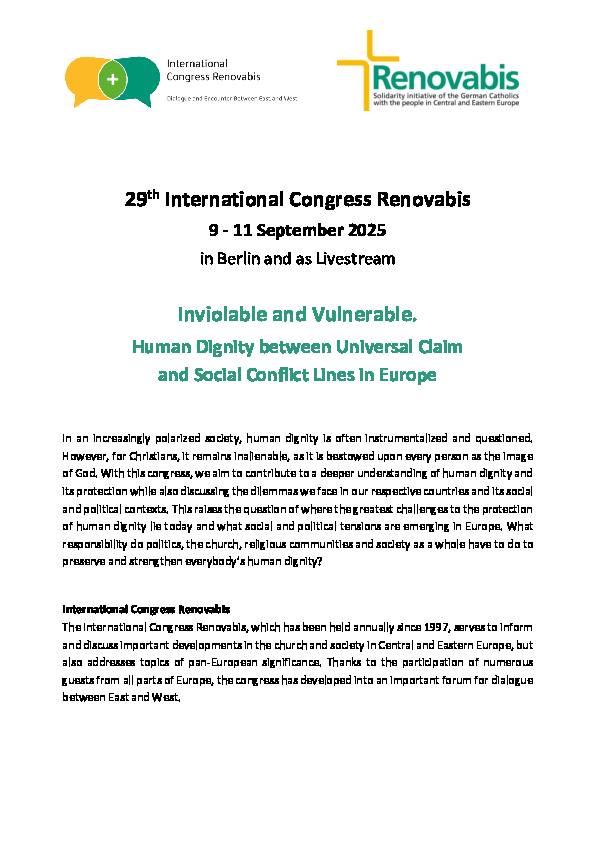 Programme and information (English)
