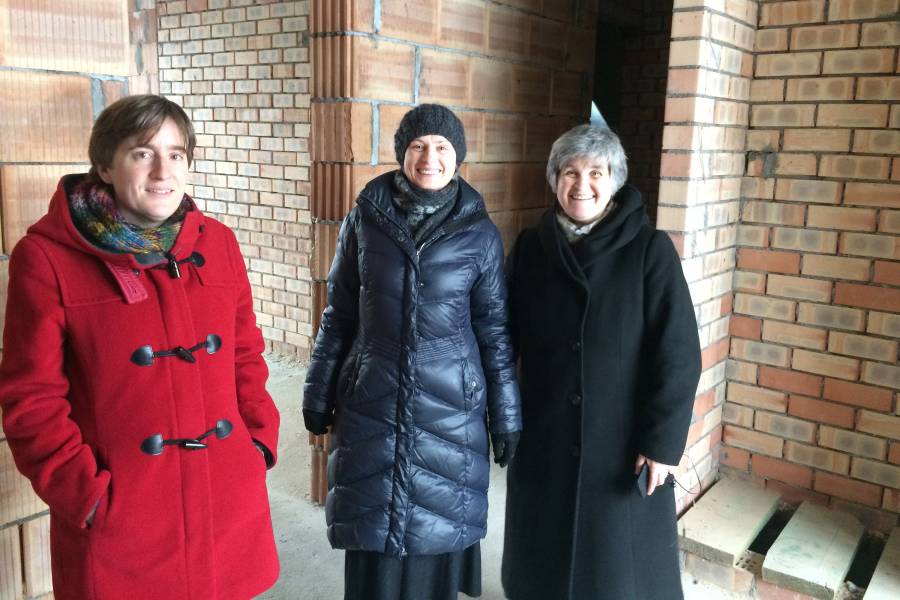 Projektbesuch in Rohbau des zukünftigen Altenheims der Eucharistinerinnen in Vilnius, Litauen.