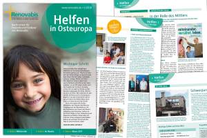 Collage Infobrief für Freunde und Förderer von Renovabis: "Helfen in Osteuropa"