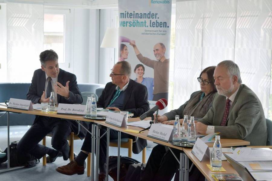 Teilnehmer an der Pressekonferenz zum Internationalen Kongress Renovabis 2018