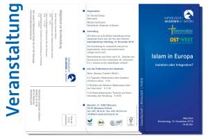 Abbildung Einladungsflyer "Islam in Europa"