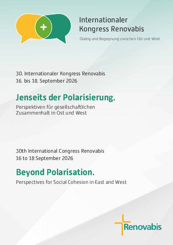 Renovabis Kongress 2026 Programm Deutsch Englisch