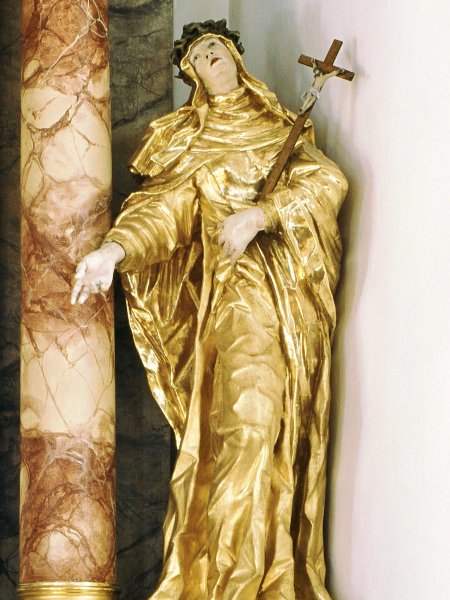 Darstellung der Hl. Katharina von Siena in der Pfarrkirche von Rettenberg (Bildhauer Johann Peter Heel)