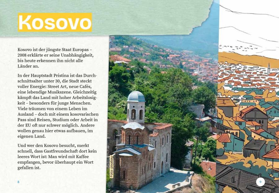 Eine Landschaft im Kosovo