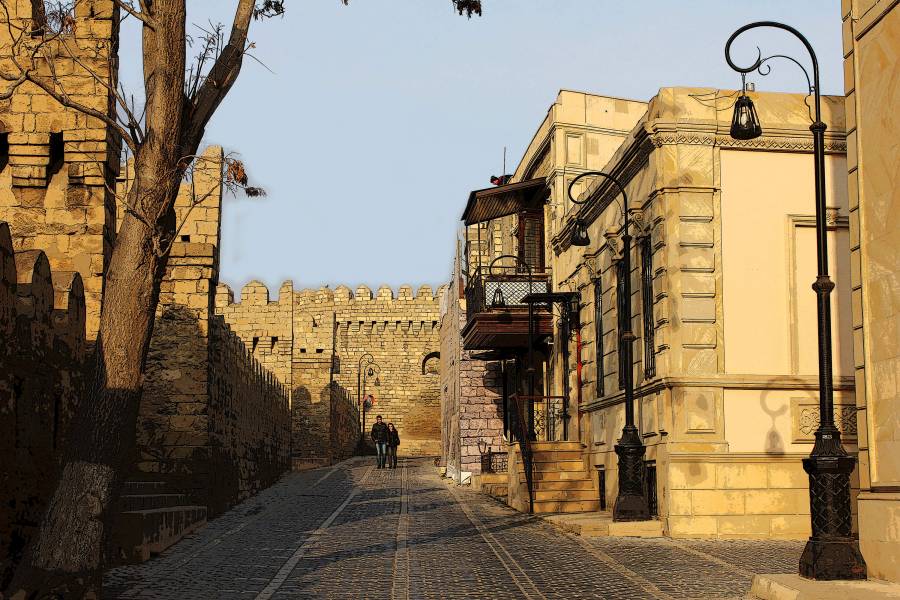 Die historische Innenstadt von Baku