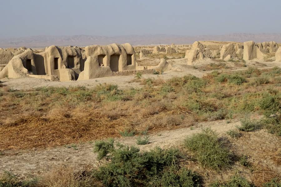 Eine Ruinenstadt in der Nähe der Stadt Kaakhka
