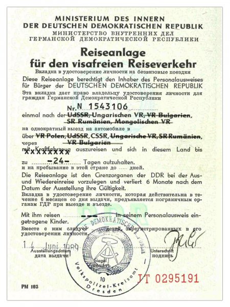 „Ungarnvisum“ von 1989